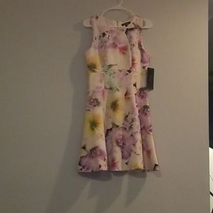 White dress with flowers